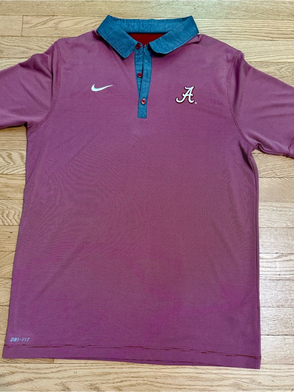Nike Men’s Maroon Polo with Blue Contrast Collar